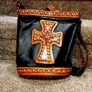 Leather Double J western Purse